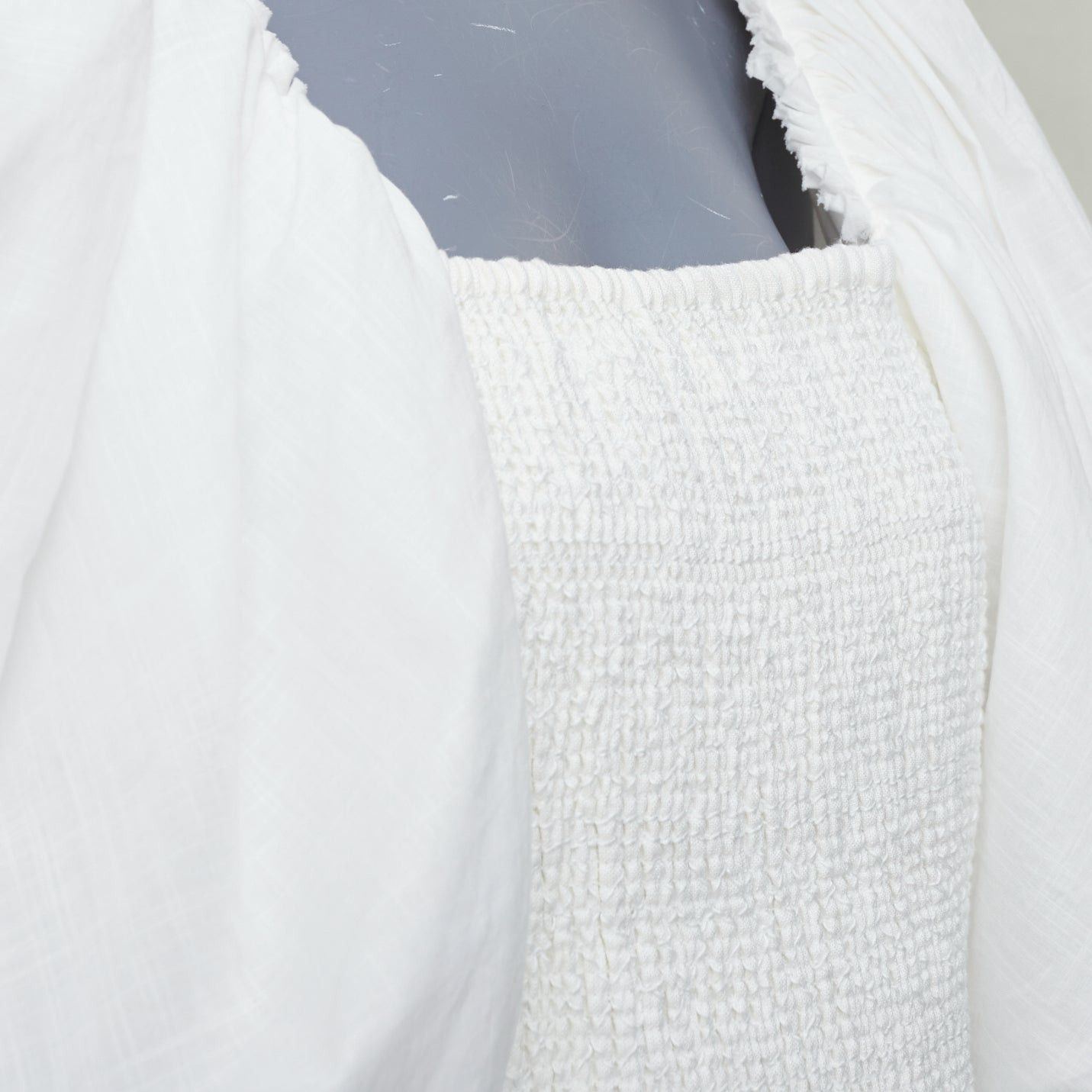 Aje AJE Cherished white cotton linen trim puff sleeve tiered midi dress UK14 XL Size L / US 10 / IT 46 - 2 Thumbnail