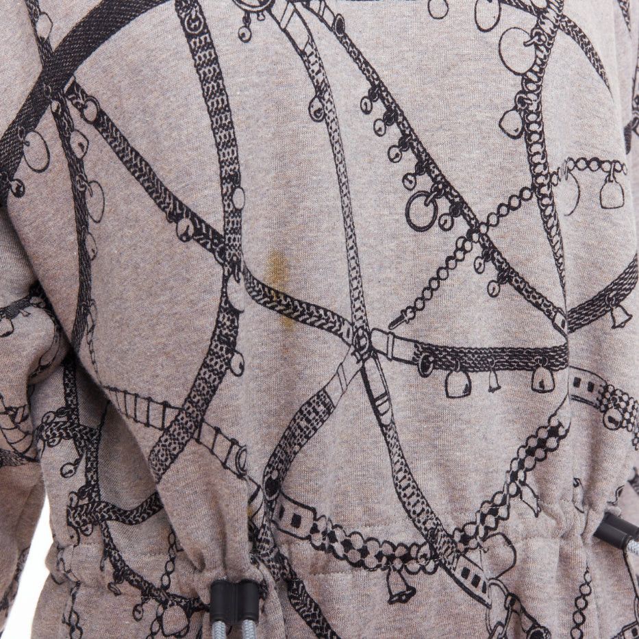 Hermes HERMES Tresor de Medor grey cotton camel fleece drawstring dress FR40 L Size M / US 6-8 / IT 42-44 - 7 Thumbnail