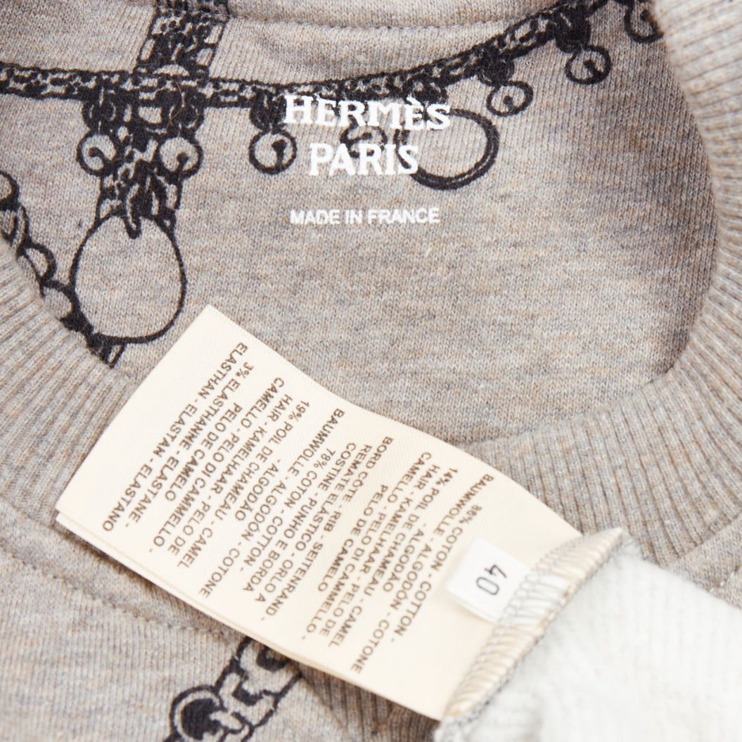 Hermes HERMES Tresor de Medor grey cotton camel fleece drawstring dress FR40 L Size M / US 6-8 / IT 42-44 - 8 Thumbnail