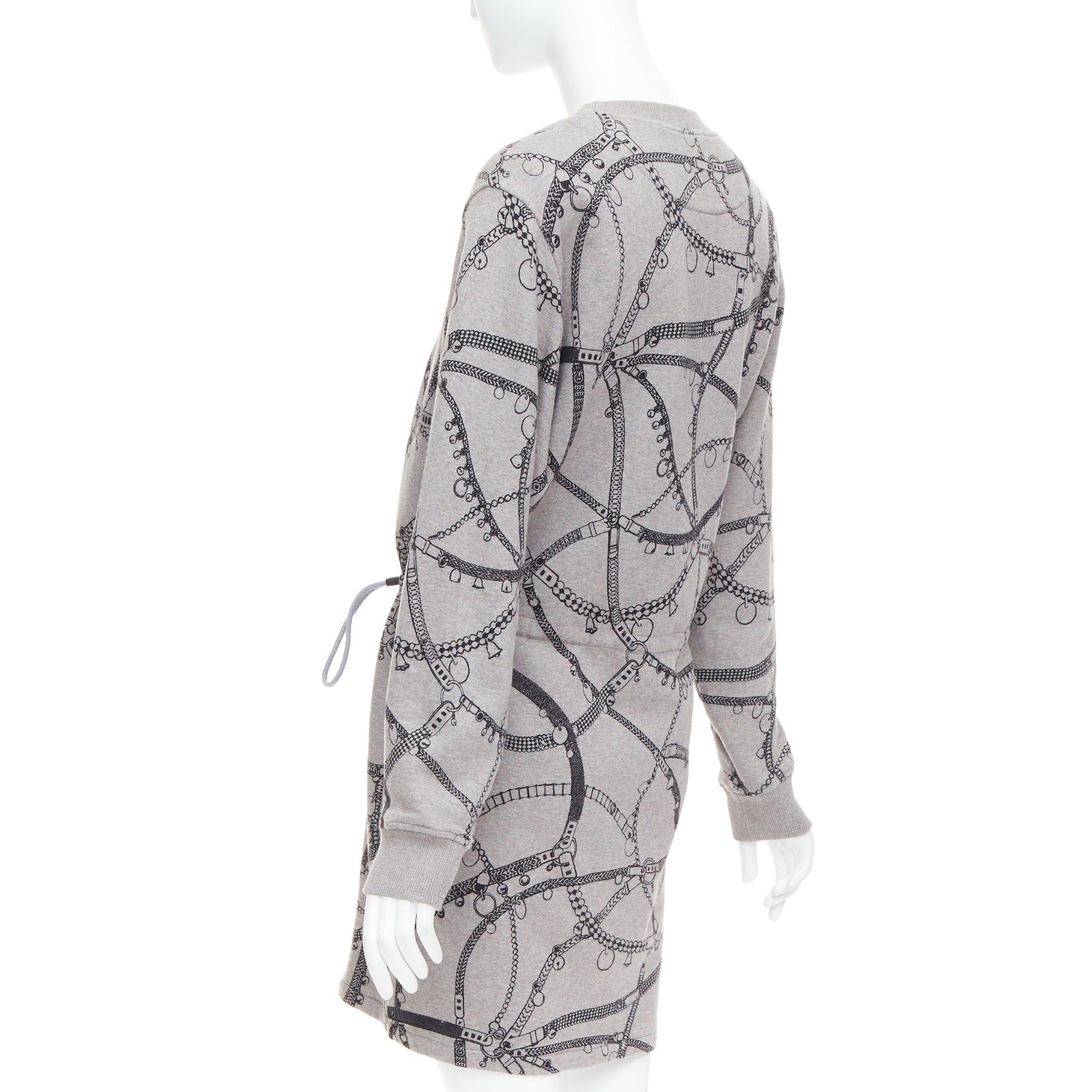 Hermes HERMES Tresor de Medor grey cotton camel fleece drawstring dress FR40 L Size M / US 6-8 / IT 42-44 - 6 Thumbnail