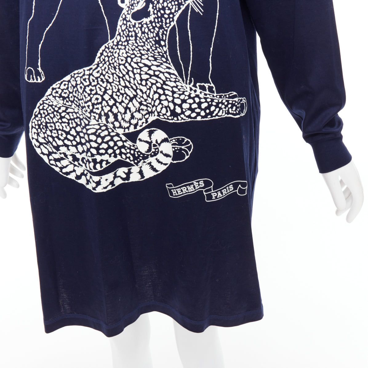 Hermes HERMES 2022 navy jungle love print coated cotton hooded dress FR40 L Size M / US 6-8 / IT 42-44 - 7 Thumbnail