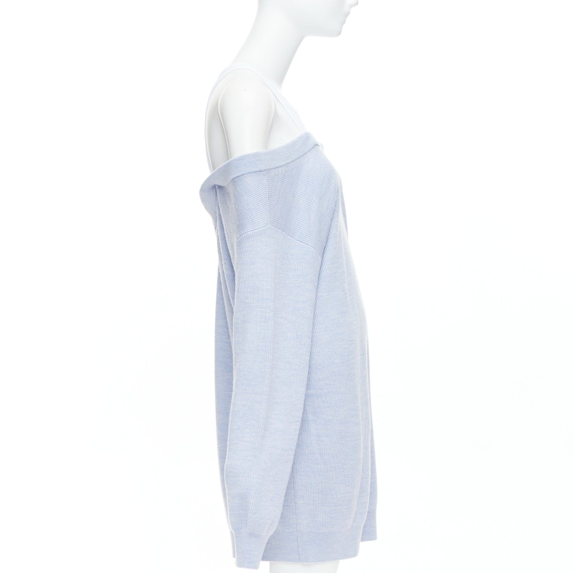 Alexander Wang ALEXANDER WANG T blue merino wool white contrast sweater dress M Size M / US 6-8 / IT 42-44 - 4 Thumbnail