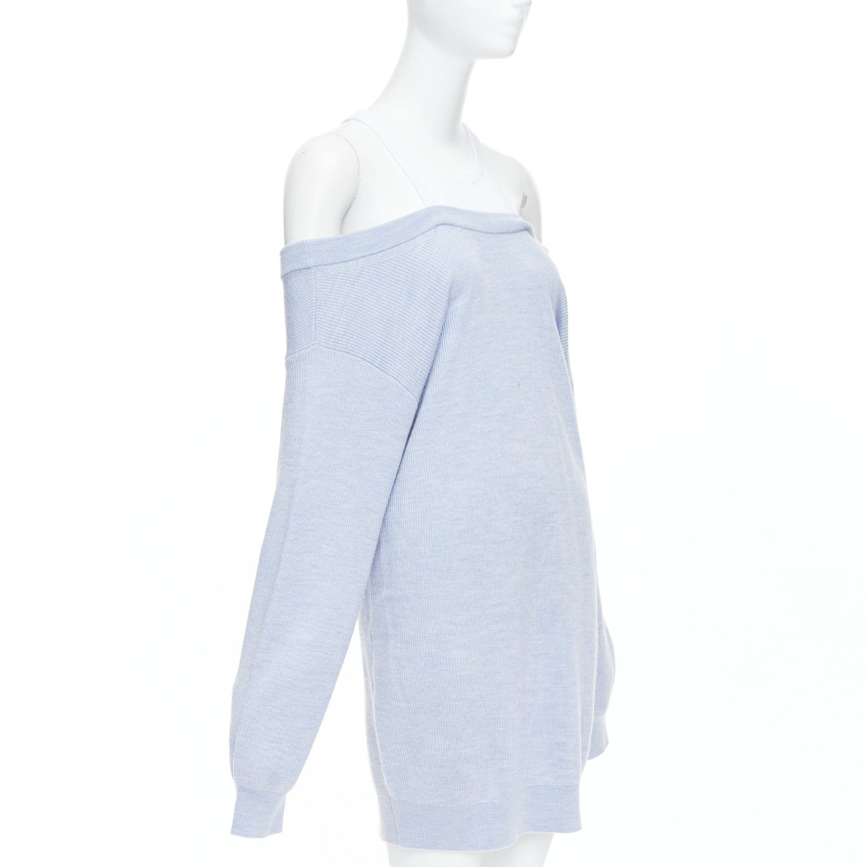 Alexander Wang ALEXANDER WANG T blue merino wool white contrast sweater dress M Size M / US 6-8 / IT 42-44 - 3 Thumbnail