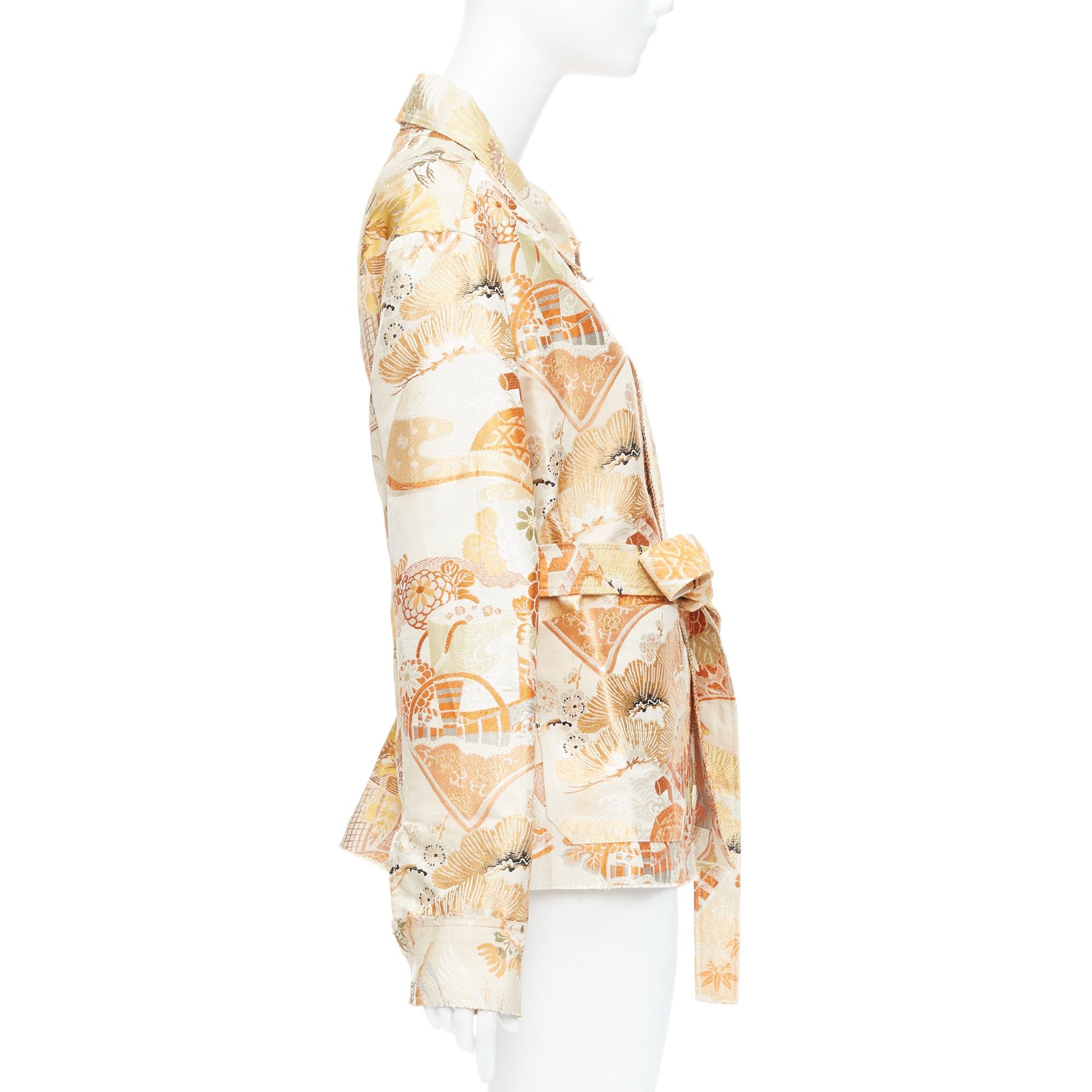 Other CONSIDERED OBJECTS 142 Lane Crawford orange crane oriental jacquard coat Size M / US 6-8 / IT 42-44 - 4 Thumbnail