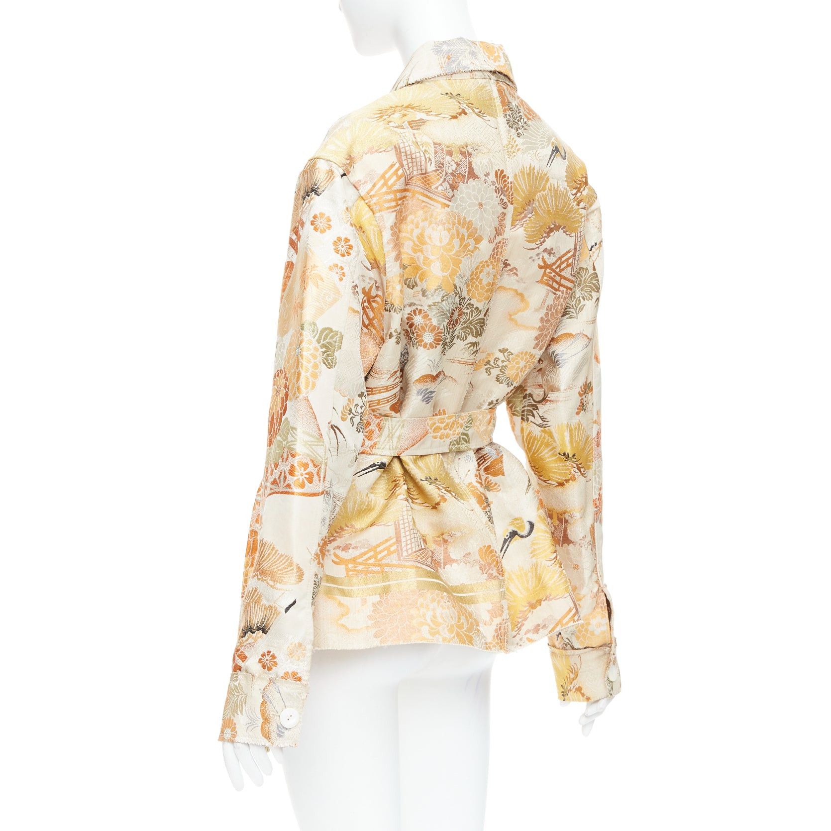 Other CONSIDERED OBJECTS 142 Lane Crawford orange crane oriental jacquard coat Size M / US 6-8 / IT 42-44 - 6 Thumbnail