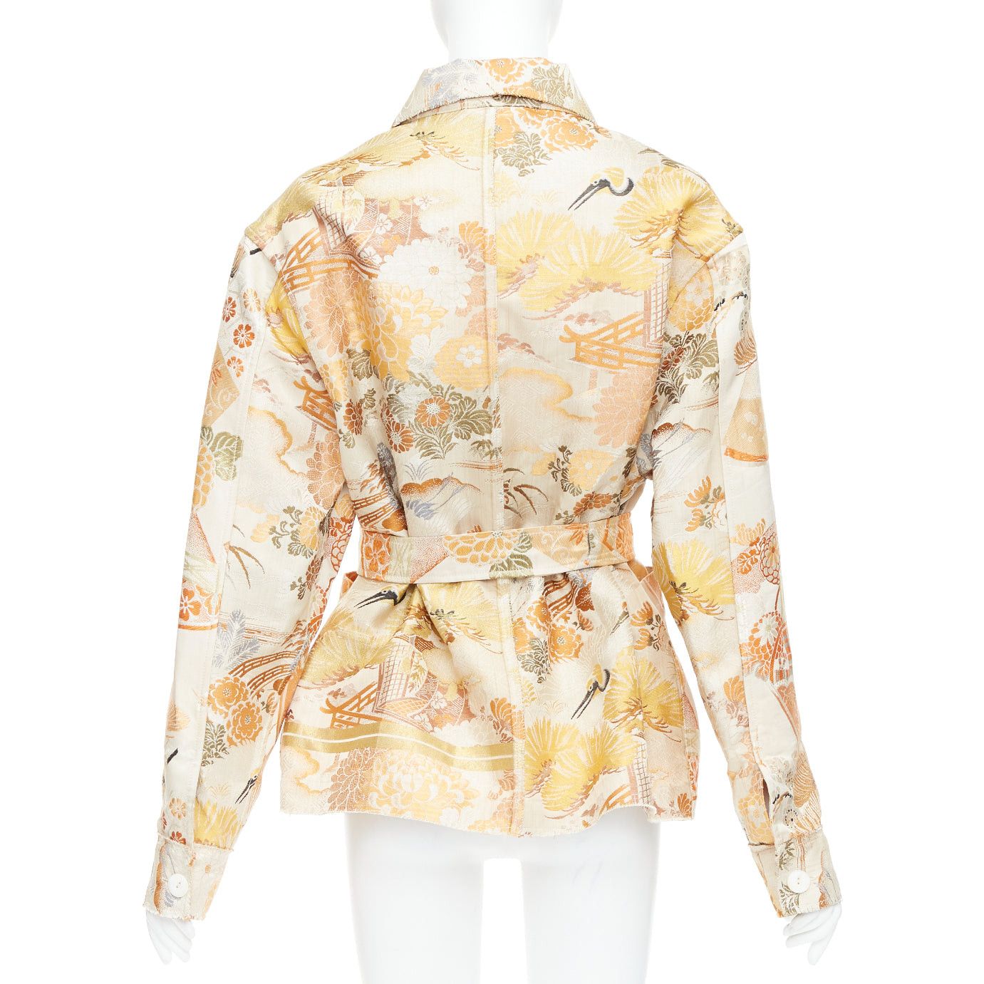 Other CONSIDERED OBJECTS 142 Lane Crawford orange crane oriental jacquard coat Size M / US 6-8 / IT 42-44 - 5 Thumbnail