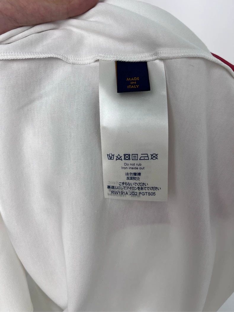 Louis Vuitton LV White Stripe Logo Short Sleeve T-Shirt XS - dmc Size US XS / EU 42 / 0 - 5 Thumbnail