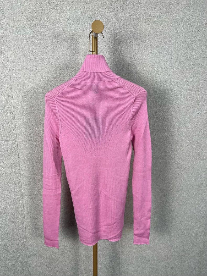Louis Vuitton LV Pink Logo Turtleneck Knit Sweater - dmc Size US L / EU 52-54 / 3 - 2 Thumbnail