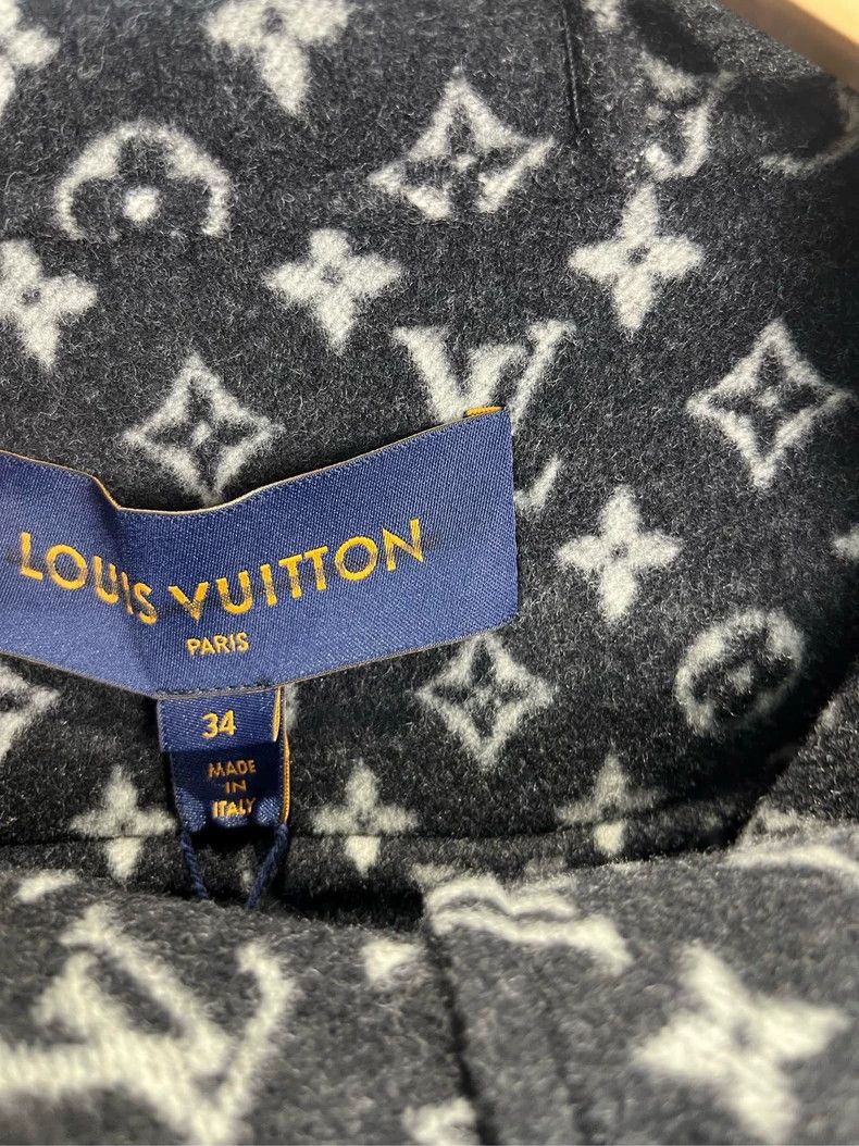 Louis Vuitton LV Black Logo Wool Coat 34 - dmc Size US XS / EU 42 / 0 - 4 Thumbnail