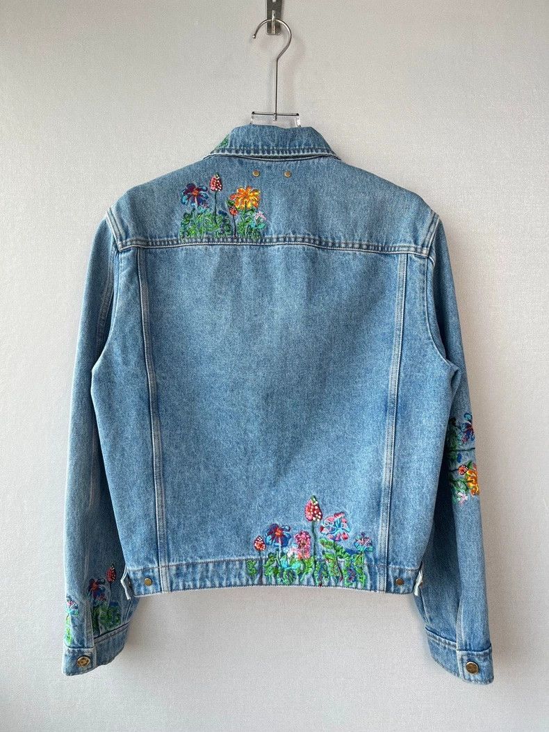 Louis Vuitton Louis Vuitton Floral Embroidered Denim Jacket - dmc Size US S / EU 44-46 / 1 - 2 Thumbnail
