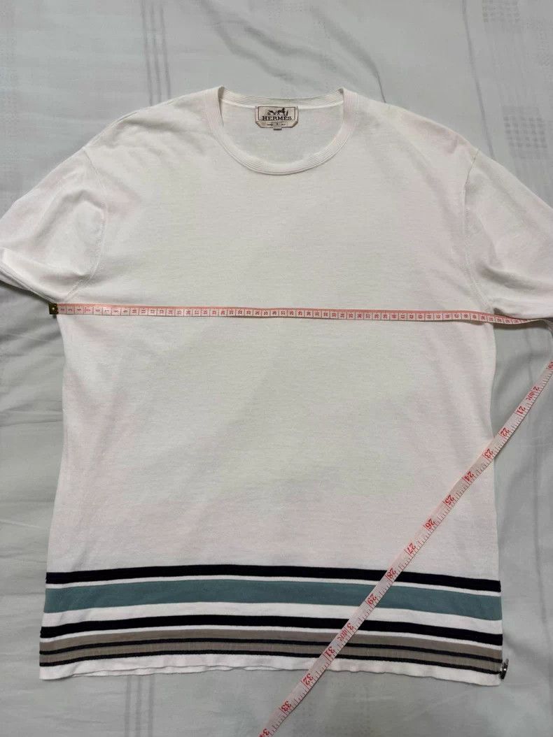 Hermes Hermes White Knit Short Sleeve Top - dmc Size US S / EU 44-46 / 1 - 4 Thumbnail