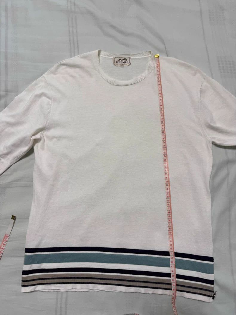 Hermes Hermes White Knit Short Sleeve Top - dmc Size US S / EU 44-46 / 1 - 5 Thumbnail