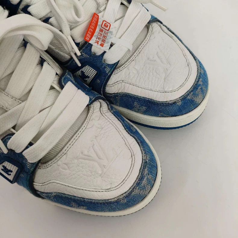 Louis Vuitton LV Monogram Denim Trainer Sneakers 39 - dmc Size US 7.5 / EU 40-41 - 5 Thumbnail