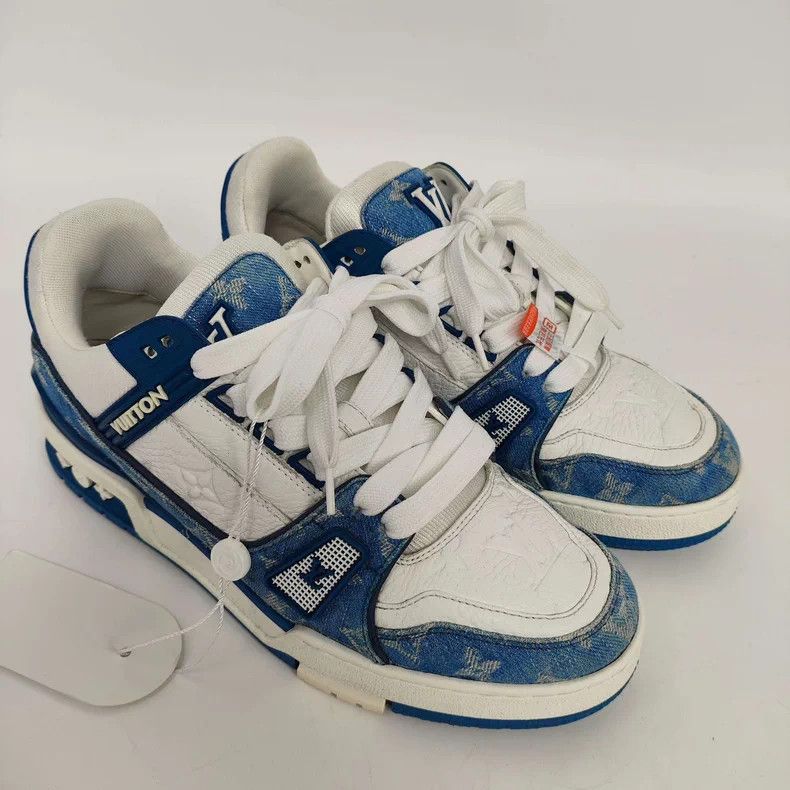 Louis Vuitton LV Monogram Denim Trainer Sneakers 39 - dmc Size US 7.5 / EU 40-41 - 4 Thumbnail