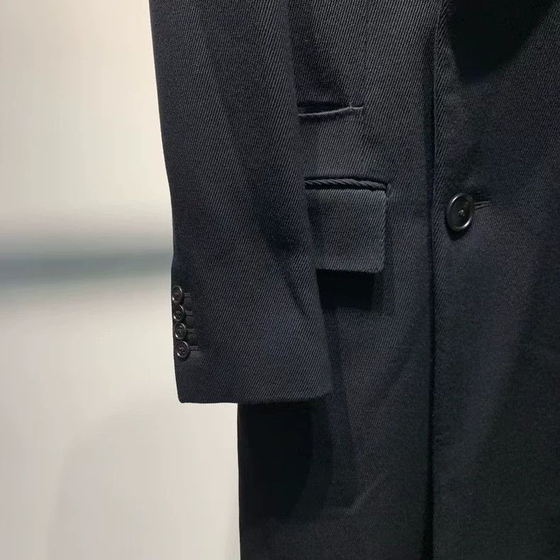 Hermes Hermes Black Double-Breasted Cashmere Coat - dmc Size US L / EU 52-54 / 3 - 5 Thumbnail