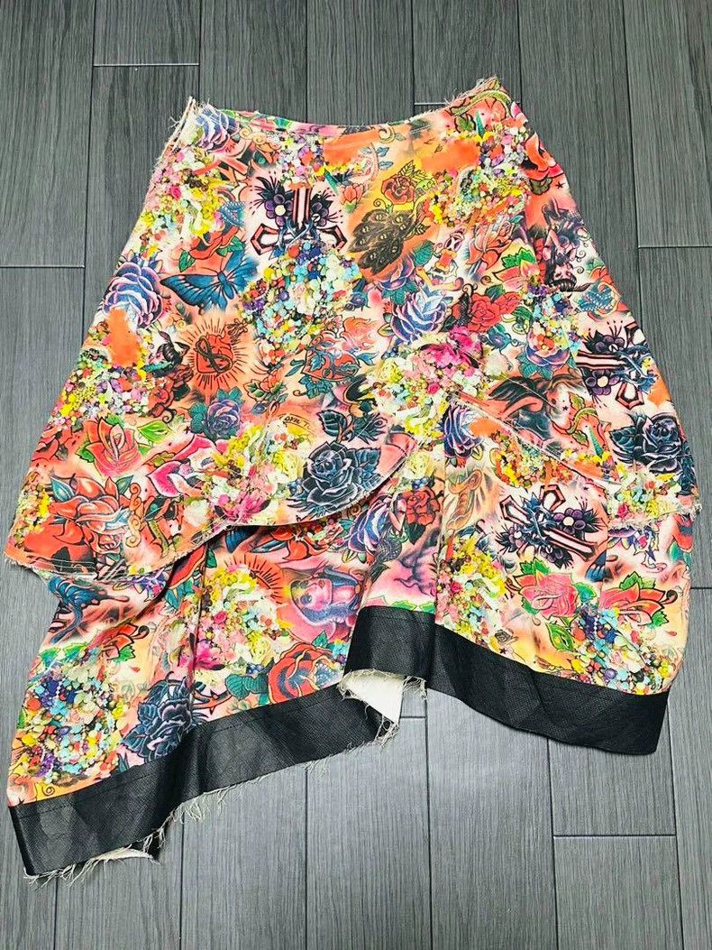Comme des Garcons COMME des GARCONS 2004SS Red Floral Skirt - dmc Size US 26 / EU 42 - 2 Thumbnail