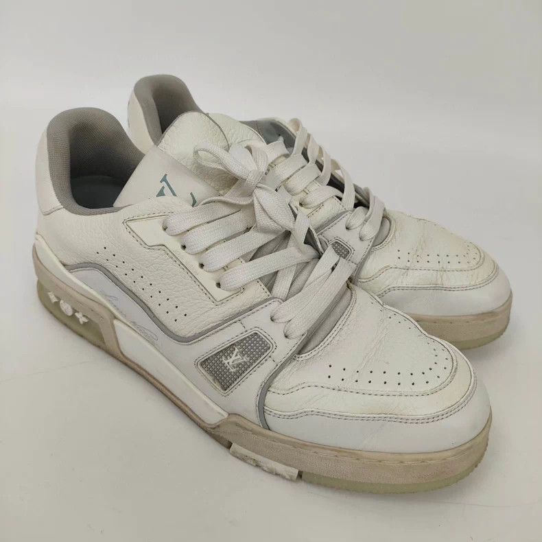 Louis Vuitton LV White Leather Lowtop Sneakers 7.5 - dmc Size US 7.5 / EU 40-41 - 2 Thumbnail