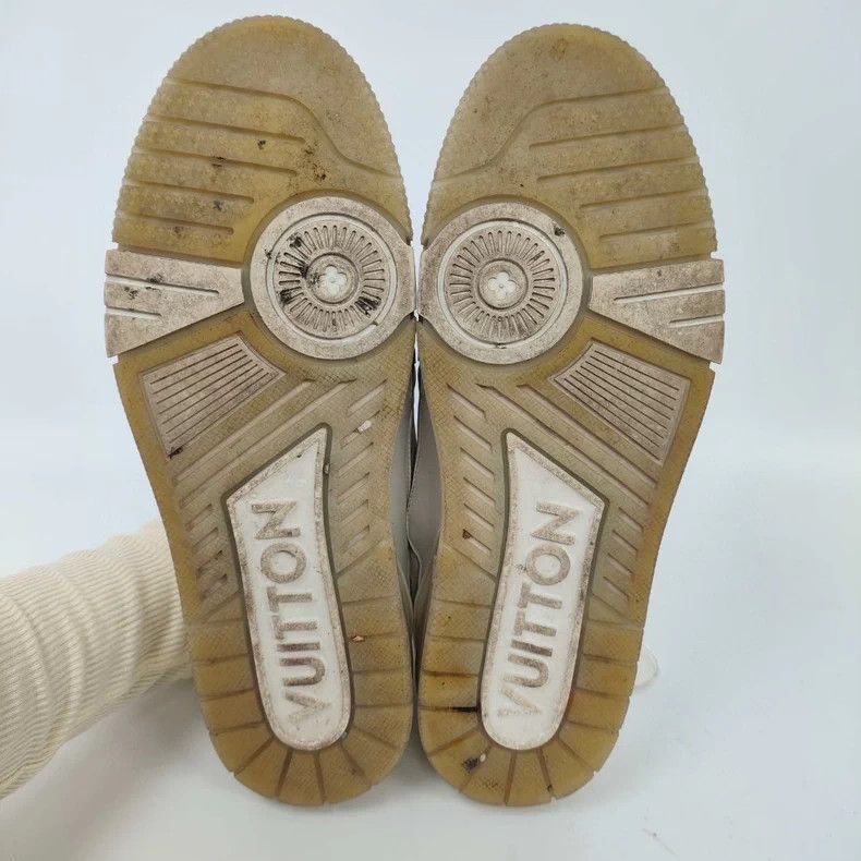 Louis Vuitton LV White Leather Lowtop Sneakers 7.5 - dmc Size US 7.5 / EU 40-41 - 5 Thumbnail