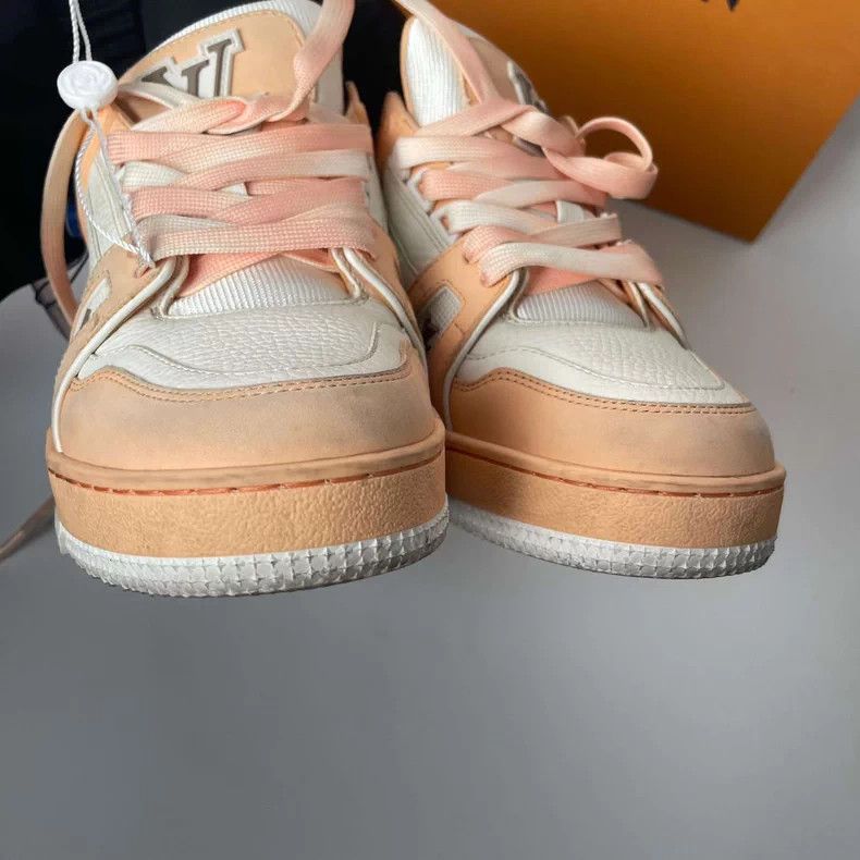 Louis Vuitton Louis Vuitton Pink Leather Sneakers - dmc Size US 6.5 / EU 39-40 - 4 Thumbnail