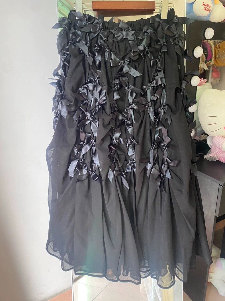Comme des Garcons Comme des Garcons Noir Kei Ninomiya Bow Skirt - dmc Size US 26 / EU 42 - 2 Thumbnail