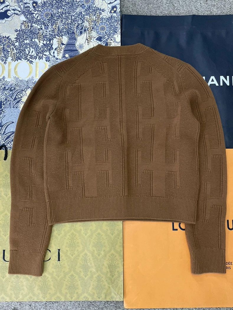 Hermes Hermes Brown Patterned Sweater - dmc Size US M / EU 48-50 / 2 - 2 Thumbnail