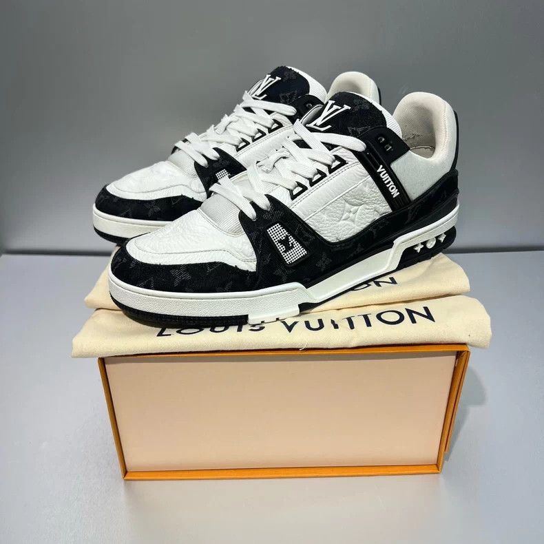 Louis Vuitton Louis Vuitton Trainer25 Denim Sneakers - dmc Size US 11 / EU 44 - 3 Thumbnail