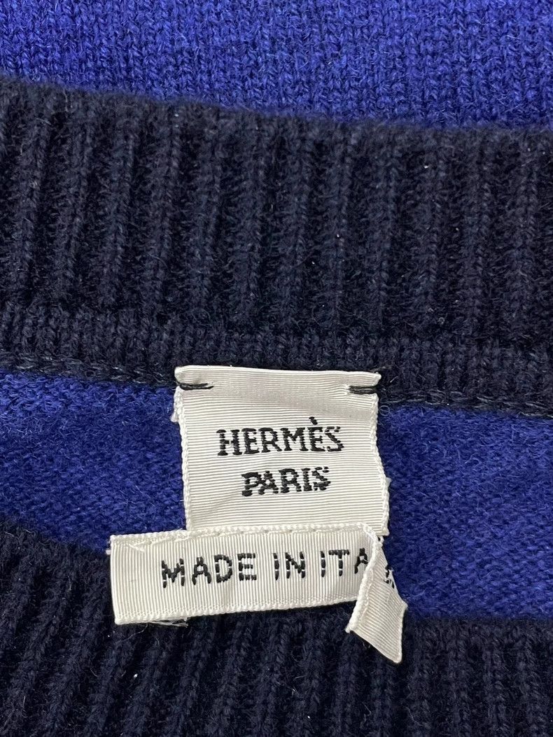 Hermes Hermes Blue Black Cashmere Sweater - dmc Size US S / EU 44-46 / 1 - 5 Thumbnail