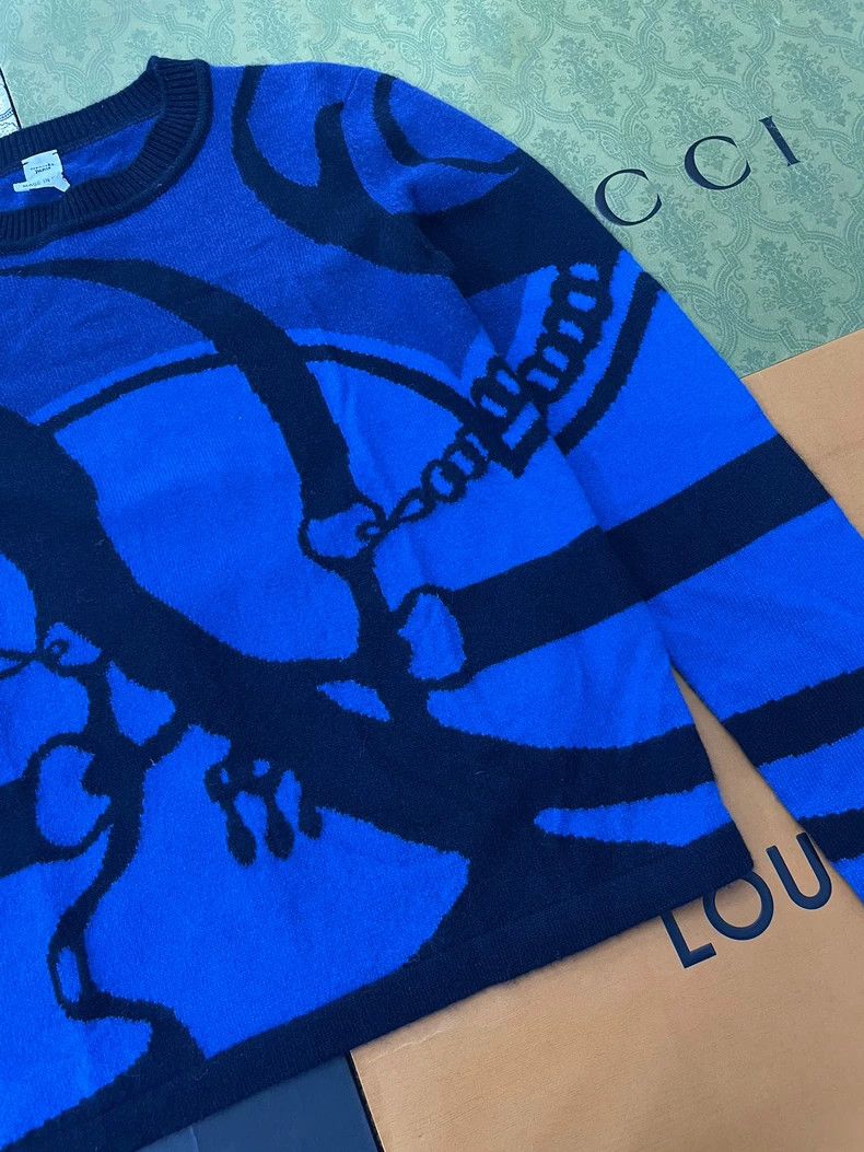 Hermes Hermes Blue Black Cashmere Sweater - dmc Size US S / EU 44-46 / 1 - 2 Thumbnail