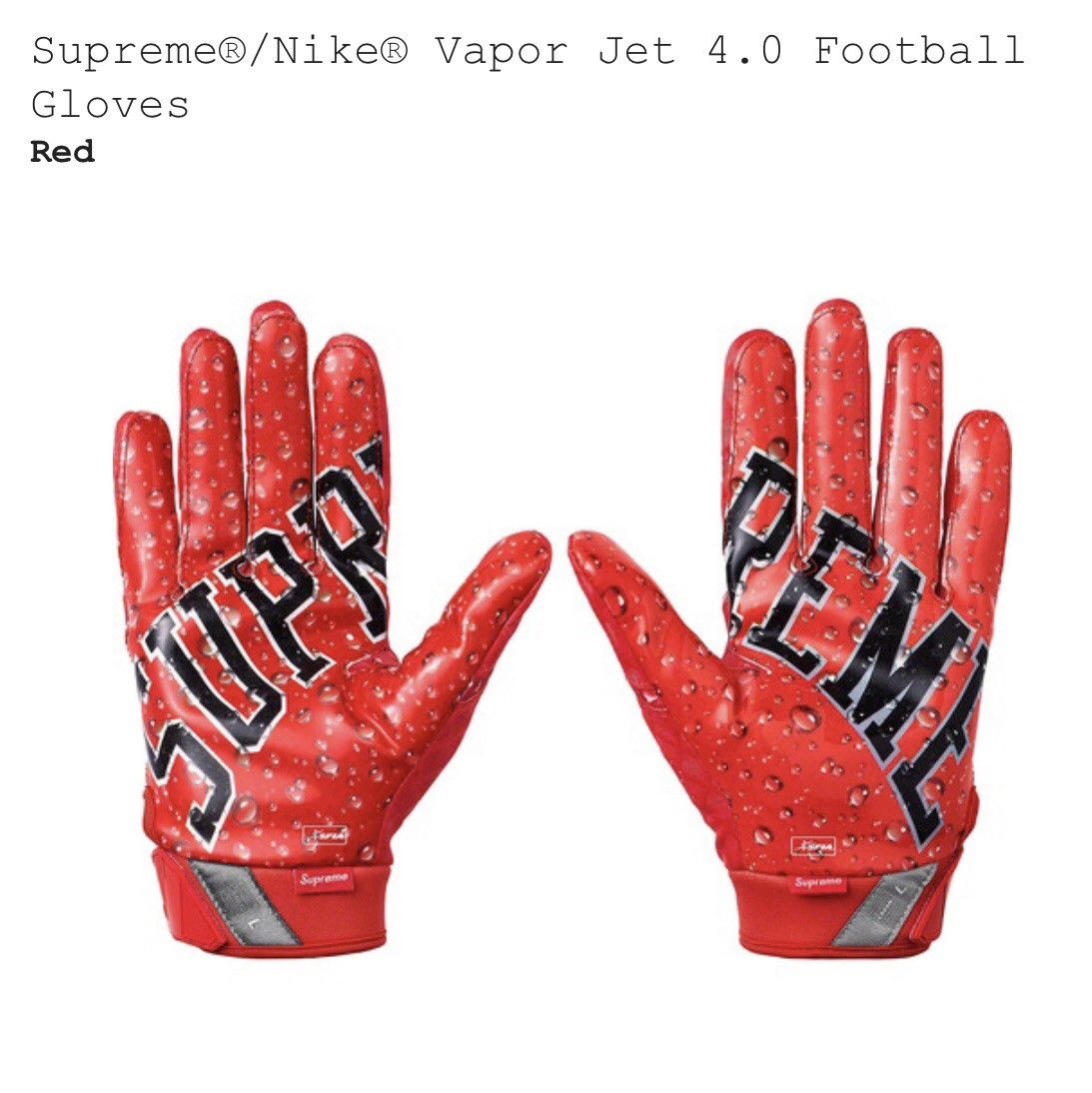 Supreme Supreme Nike Vapor Jet 4.0 Football Gloves Grailed