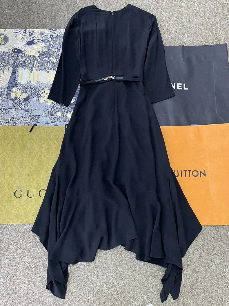 Hermes Hermes Black Tie Irregular Hem Dress - dmc Size US 38 / EU 54 - 2 Thumbnail