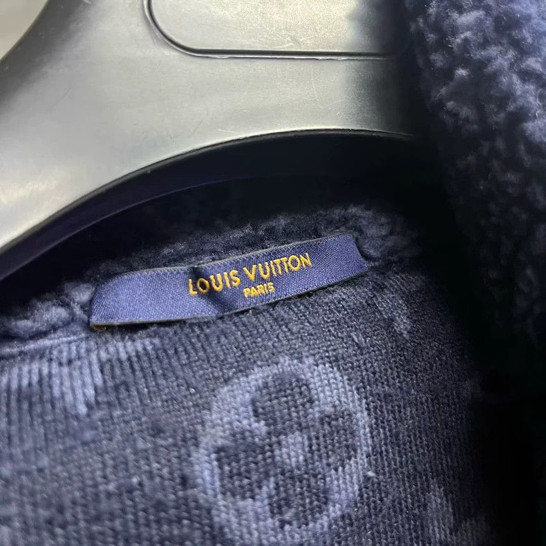 Louis Vuitton Blue Logo Jacquard Jacket - dmc