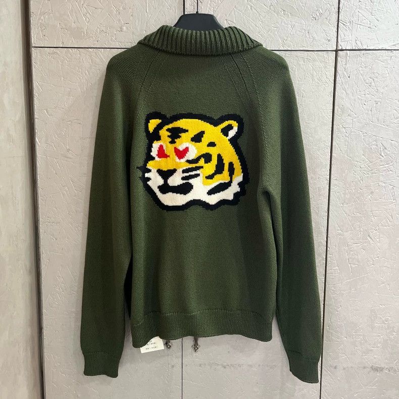 Louis Vuitton LV X NIGO Tiger Wool Green Cardigan XL - dmc Size US XL / EU 56 / 4 - 2 Thumbnail