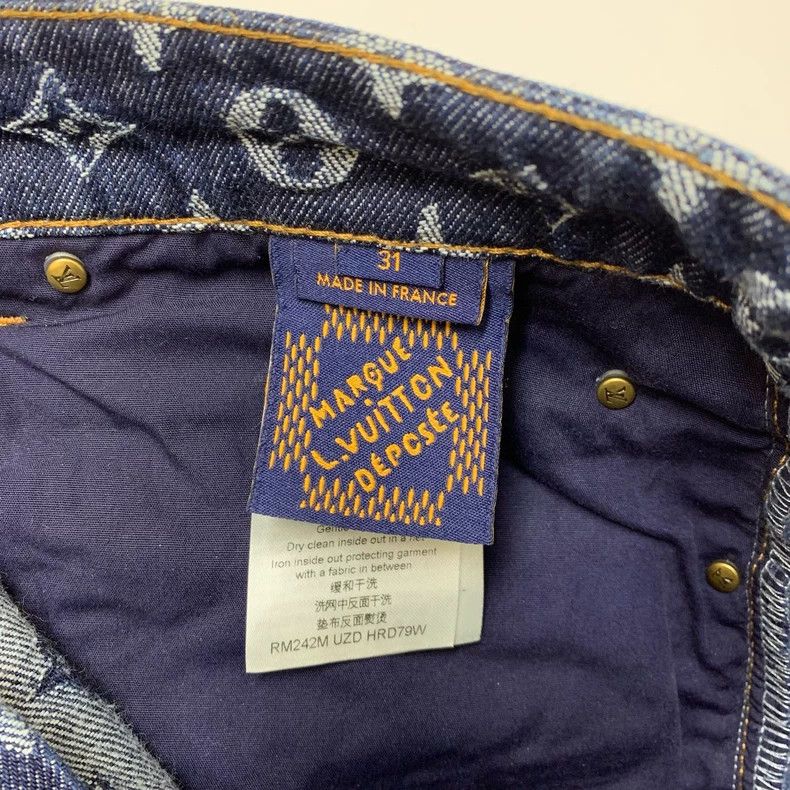 Louis Vuitton LV x Timberland Monogram Denim Jeans - dmc Size US 31 - 4 Thumbnail