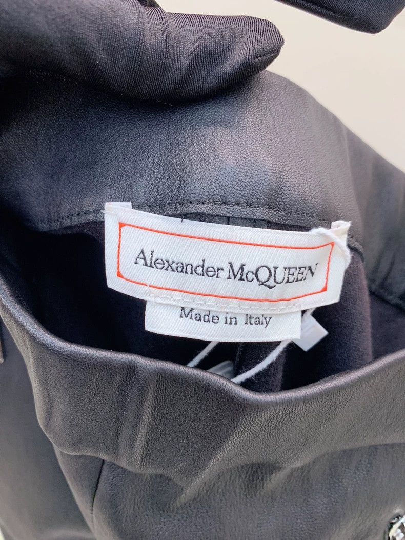 Alexander McQueen Alexander McQueen Gray Leather Pants - dmc Size US 31 - 3 Thumbnail