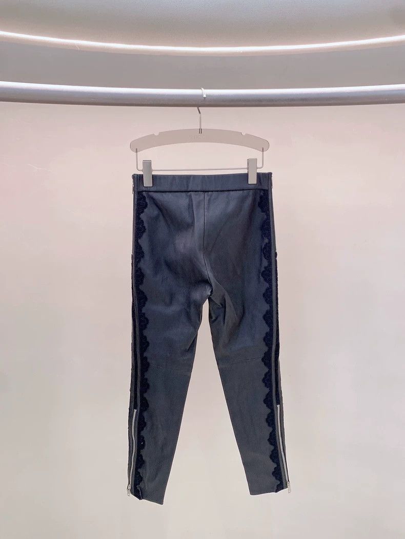 Alexander McQueen Alexander McQueen Gray Leather Pants - dmc Size US 31 - 2 Thumbnail