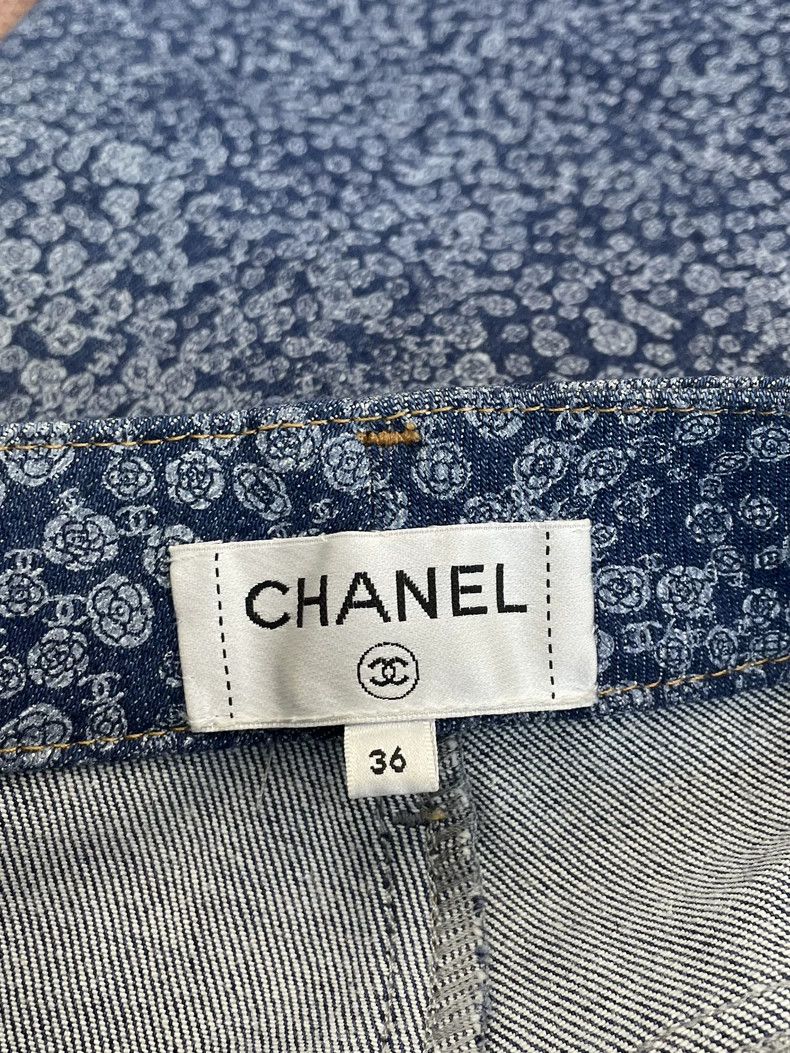 Chanel Chanel 21B Blue Camellia Print Jeans - dmc Size US 36 / EU 52 - 4 Thumbnail