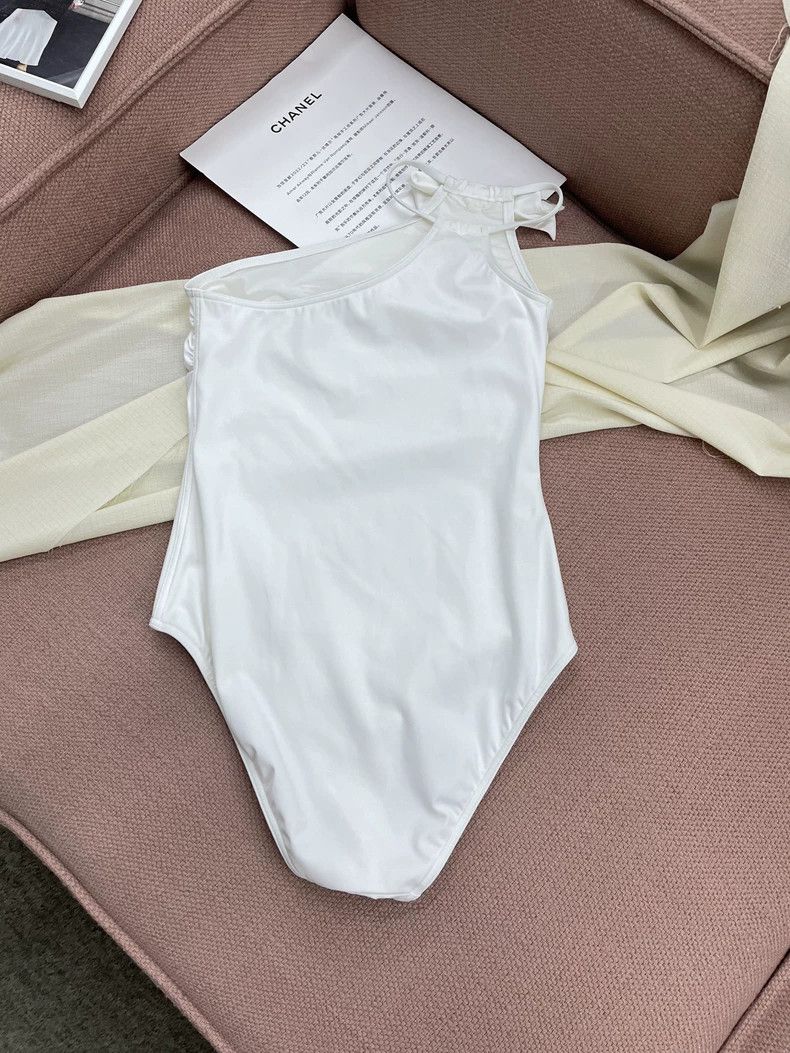 Chanel Chanel White Bow One-Piece Swimsuit - dmc Size US 38 / EU 54 - 3 Thumbnail