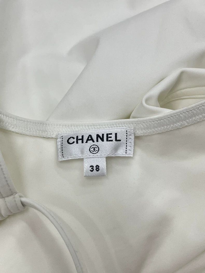 Chanel Chanel White Bow One-Piece Swimsuit - dmc Size US 38 / EU 54 - 4 Thumbnail