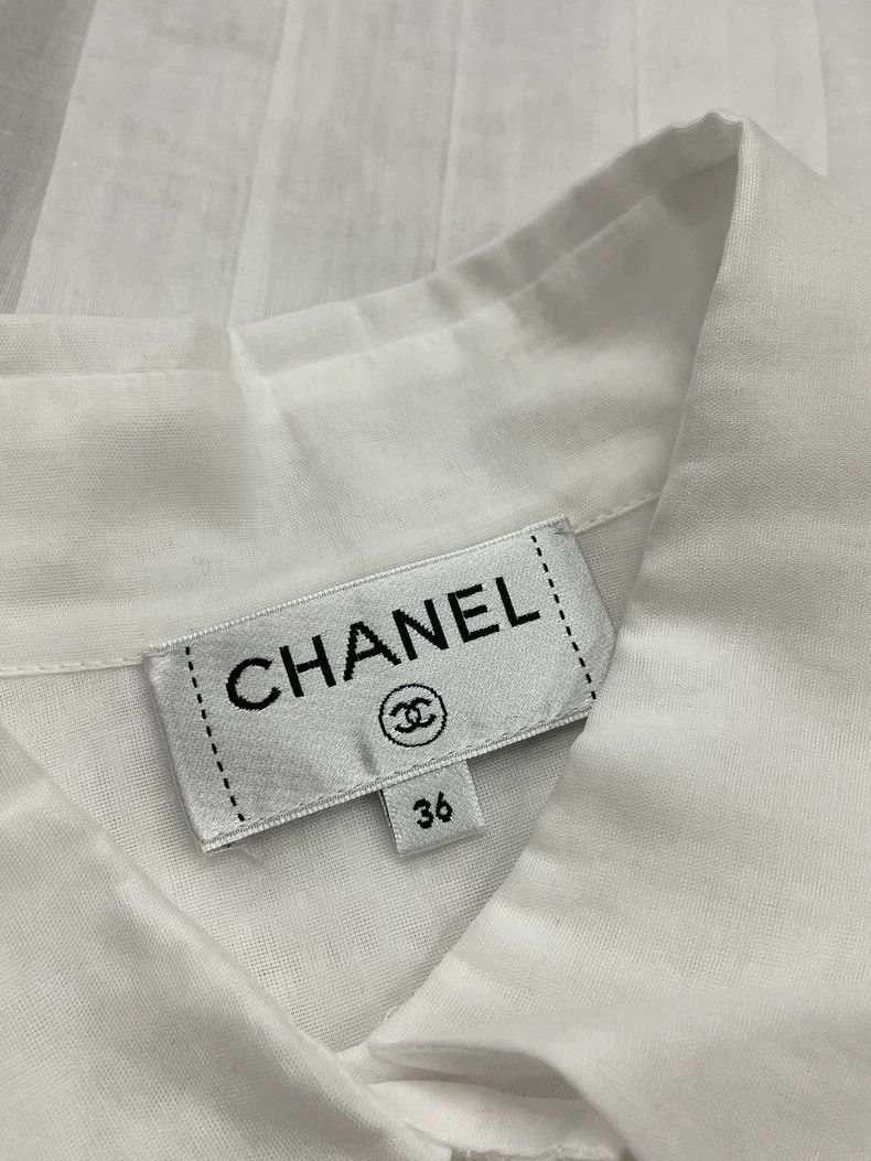 Chanel Chanel White Long Sleeve Shirt - dmc Size US S / EU 44-46 / 1 - 4 Thumbnail