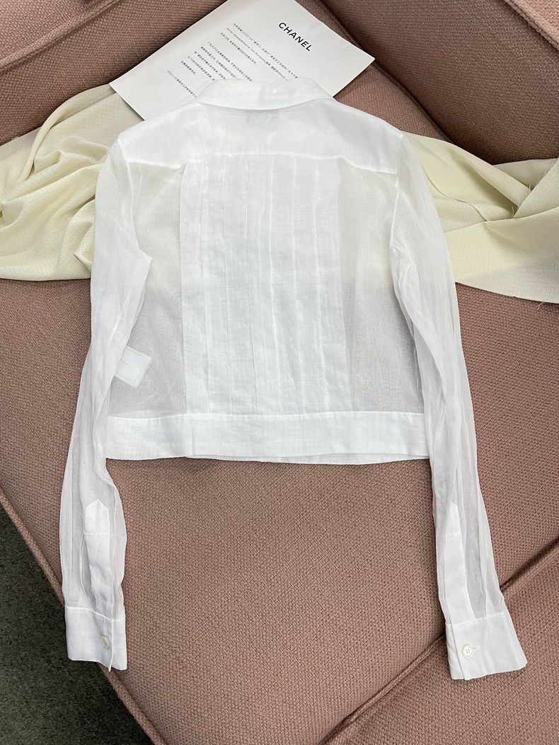 Chanel Chanel White Long Sleeve Shirt - dmc Size US S / EU 44-46 / 1 - 3 Thumbnail