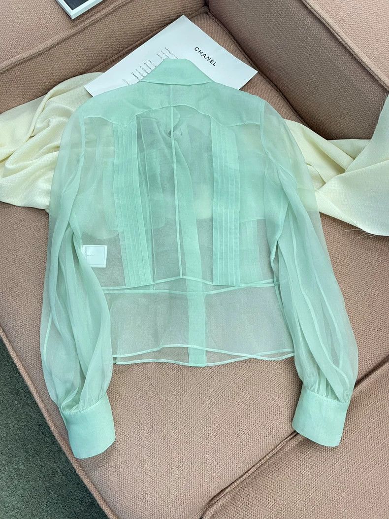 Chanel Chanel Floral Brooch Long Sleeve Shirt - dmc Size US M / EU 48-50 / 2 - 2 Thumbnail