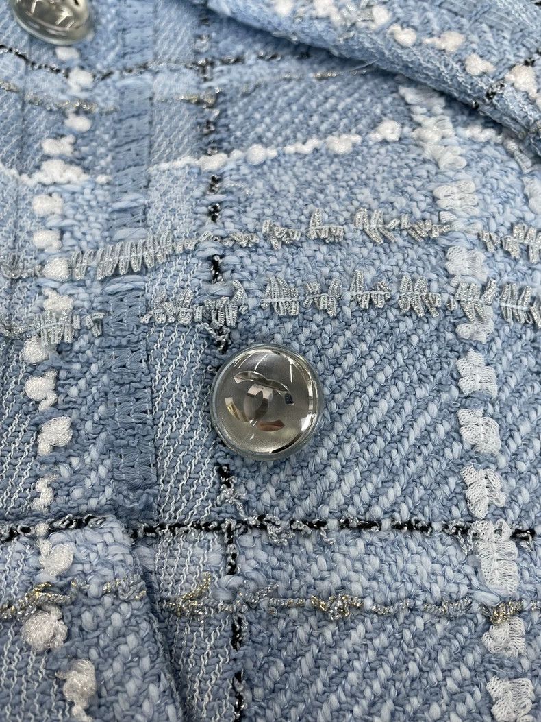 Chanel Chanel Blue Plaid Jacket - dmc Size US S / EU 44-46 / 1 - 4 Thumbnail