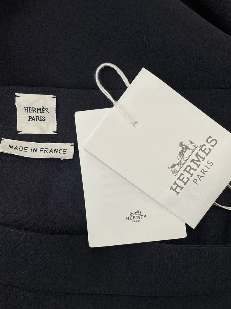 Hermes Hermes Black Silk Midi Skirt - dmc Size US 36 / EU 52 - 3 Thumbnail