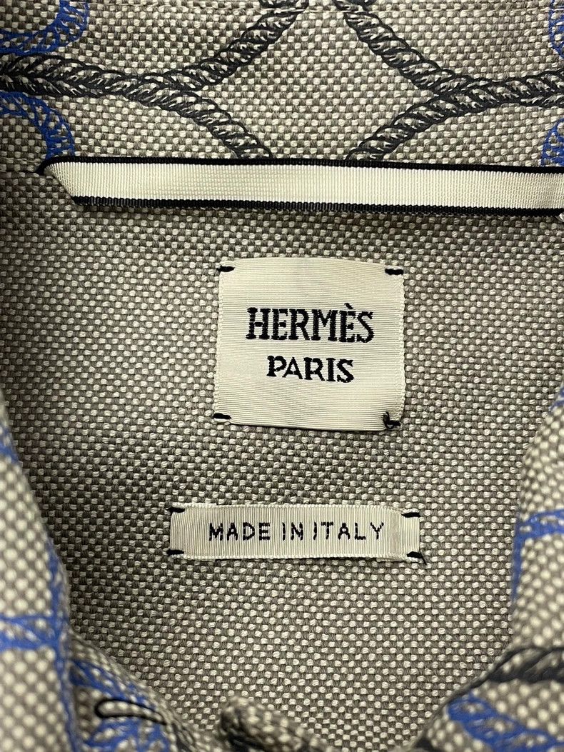 Hermes Hermes Gray Printed Denim Jacket - dmc Size US M / EU 48-50 / 2 - 5 Thumbnail