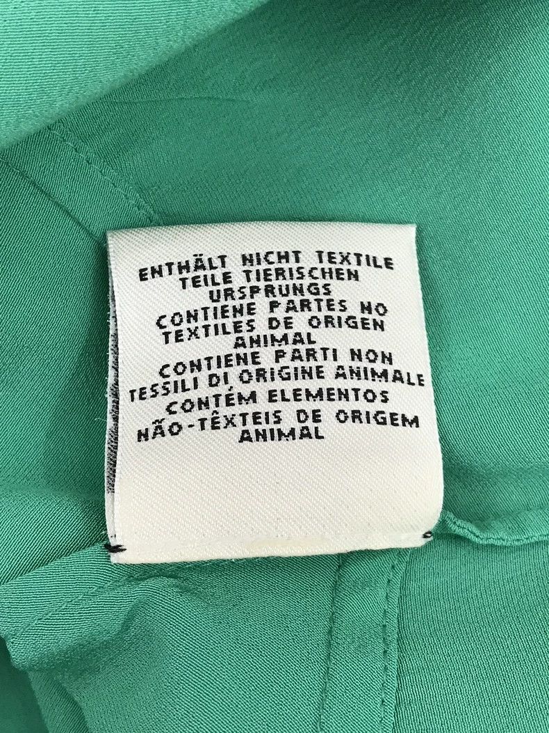 Hermes Hermes Green Silk Tie-Neck Blouse - dmc Size US XS / EU 42 / 0 - 5 Thumbnail