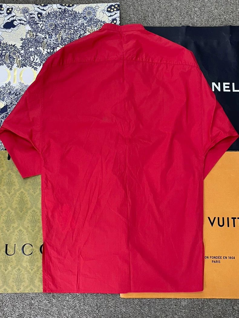 Hermes Hermes Red Short Sleeve Shirt - dmc Size US S / EU 44-46 / 1 - 2 Thumbnail