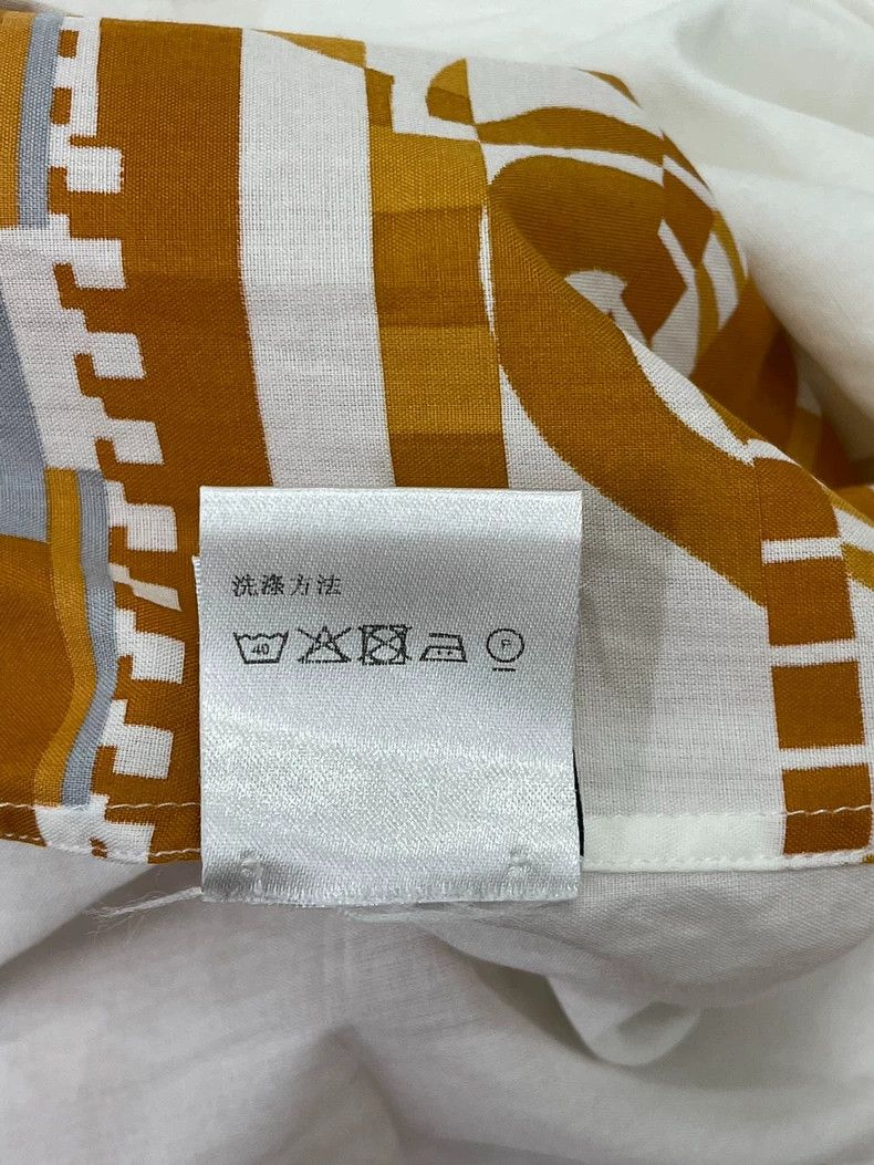 Hermes Hermes White Orange Print Shirt - dmc Size US M / EU 48-50 / 2 - 5 Thumbnail