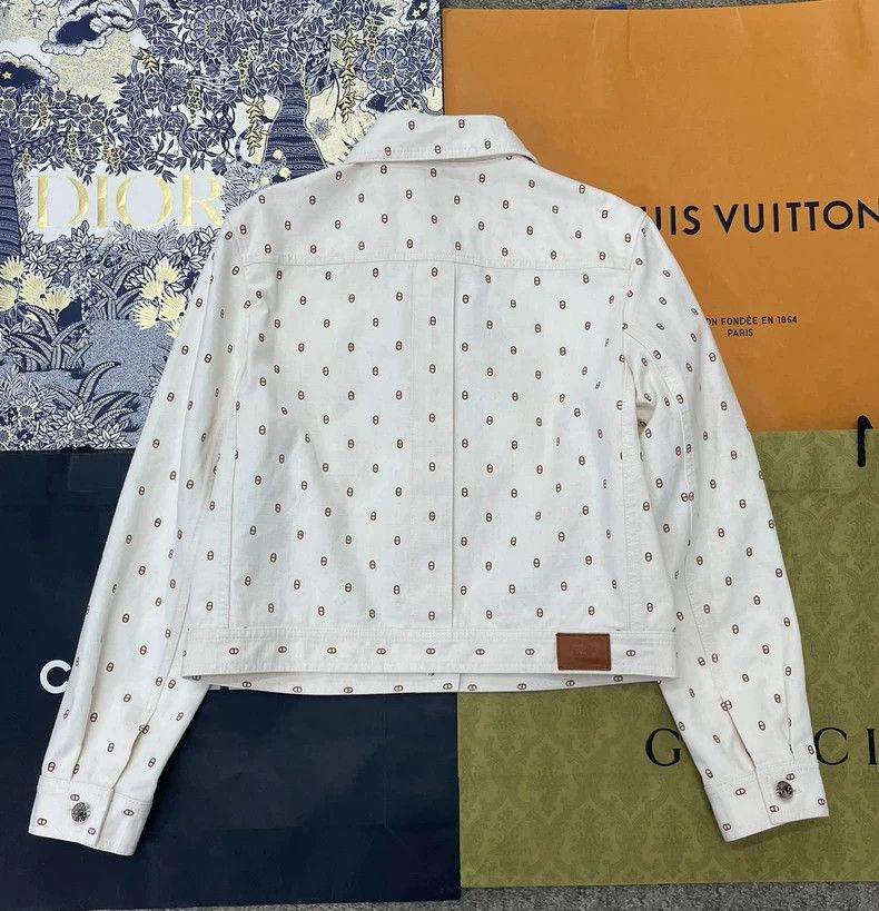 Hermes Hermes Beige Silver Buckle Jacket - dmc Size US M / EU 48-50 / 2 - 3 Thumbnail