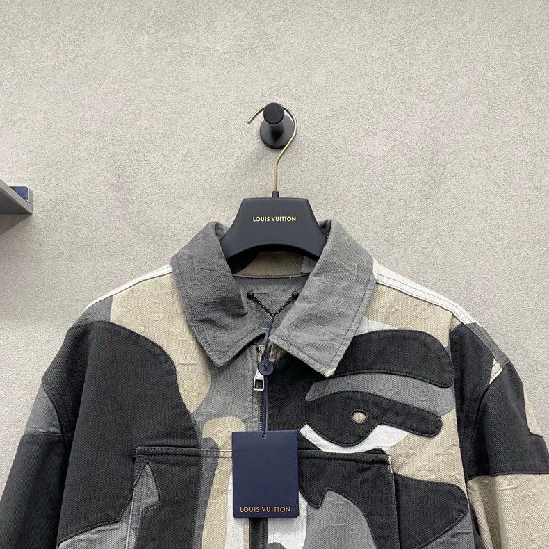 Louis Vuitton LV Camo Portrait Denim Jacket - dmc Size US XL / EU 56 / 4 - 4 Thumbnail