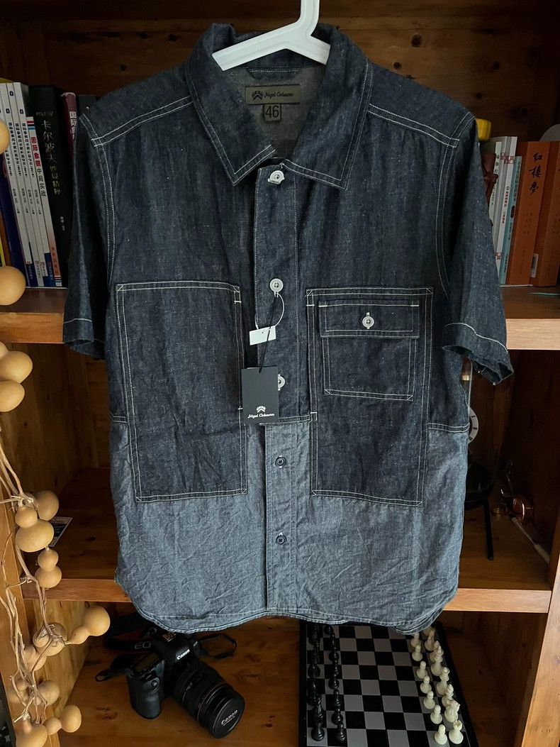 Nigel Cabourn Nigel Cabourn Denim Workwear Shirt - dmc Size US L / EU 52-54 / 3 - 4 Thumbnail
